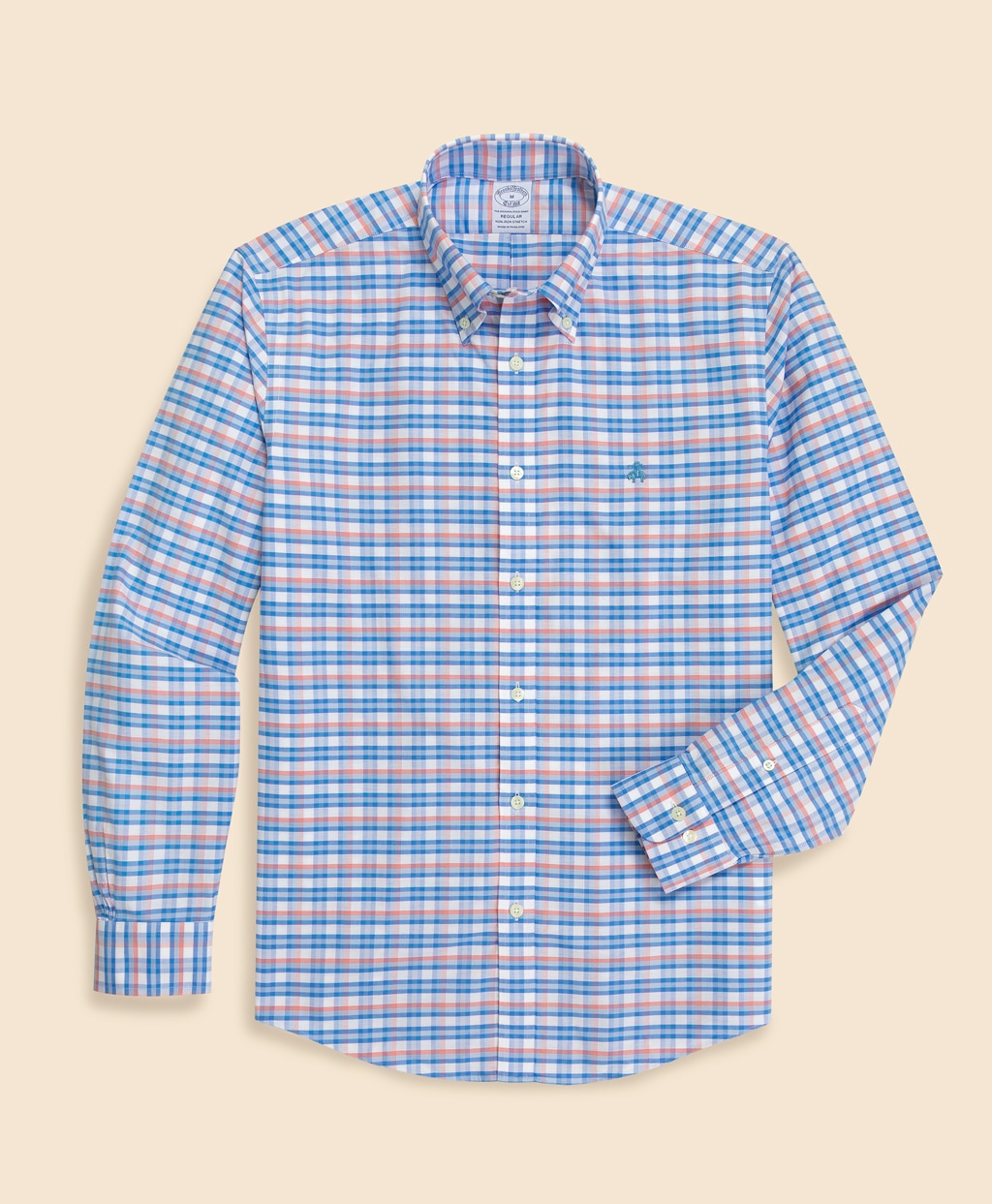 ノンアイロン　ストレッチオックスフォード　GFロゴ　シーズナルパターン　スポーツシャツ　Regular Fit1