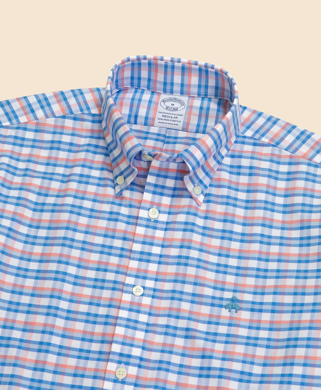 ノンアイロン　ストレッチオックスフォード　GFロゴ　シーズナルパターン　スポーツシャツ　Regular Fit2