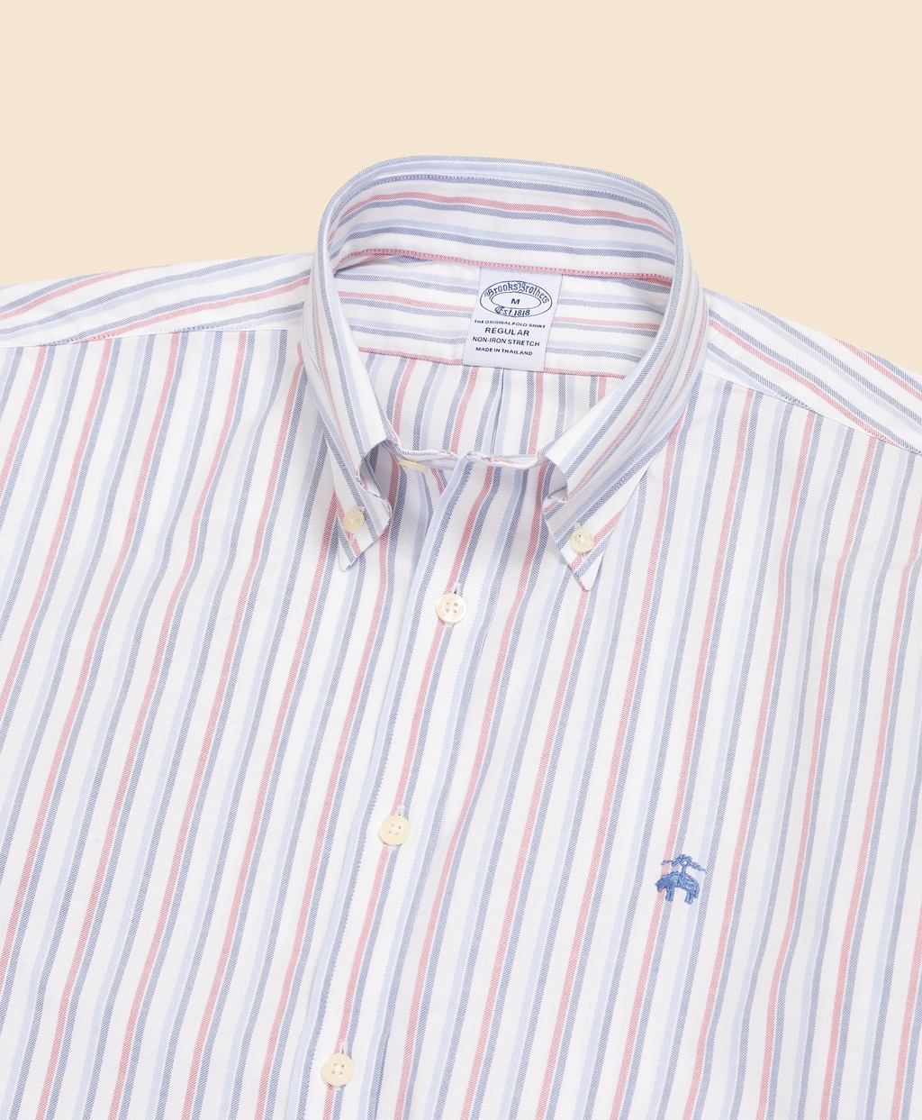 ノンアイロン　ストレッチオックスフォード　GFロゴ　シーズナルパターン　スポーツシャツ　Regular Fit2