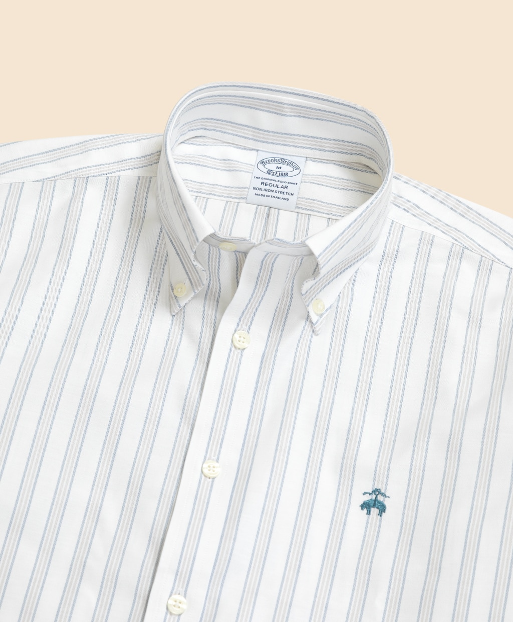 ノンアイロン　ストレッチオックスフォード　GFロゴ　シーズナルパターン　スポーツシャツ　Regular Fit2