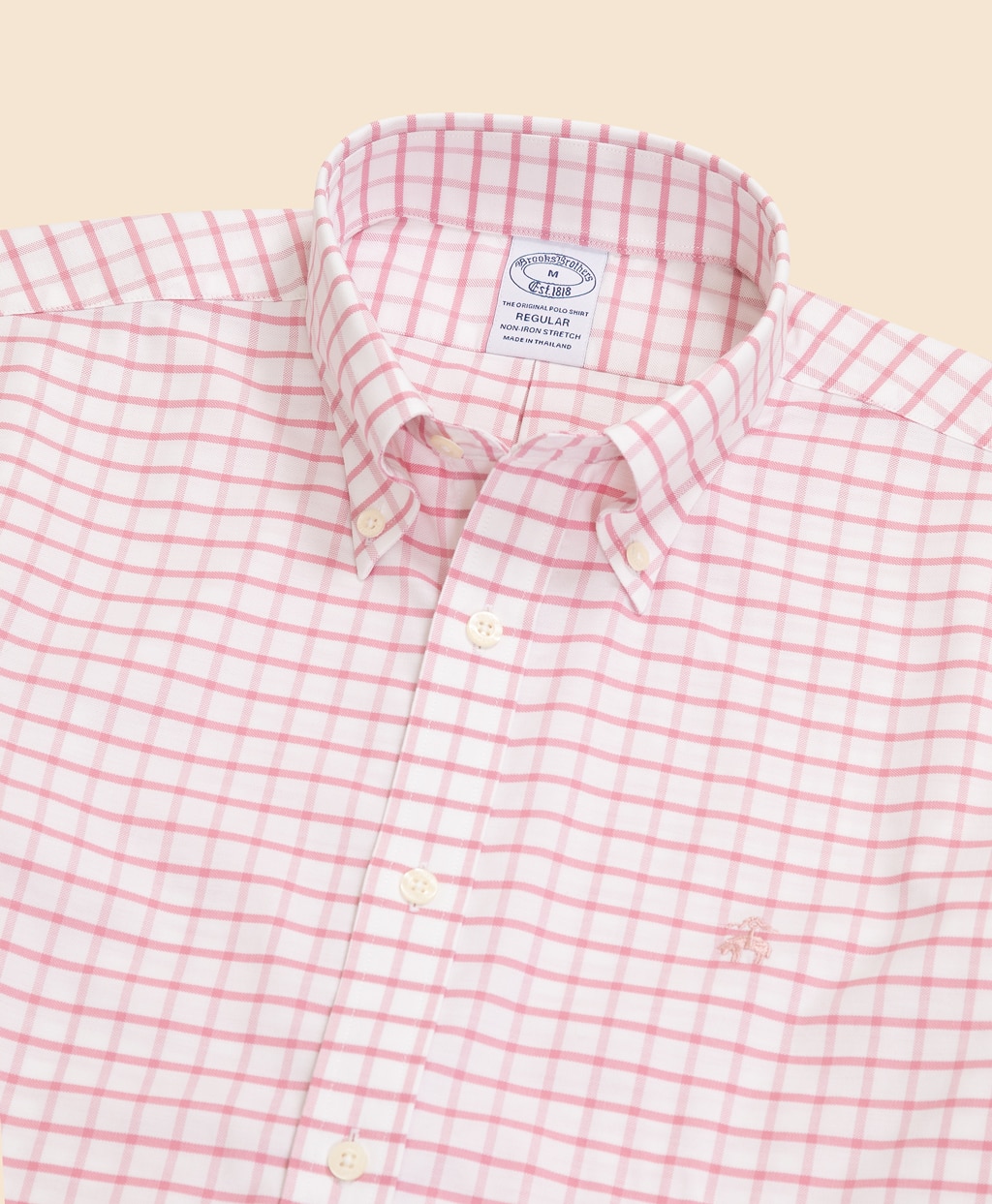 ノンアイロン　ストレッチオックスフォード　GFロゴ　シーズナルパターン　スポーツシャツ　Regular Fit2