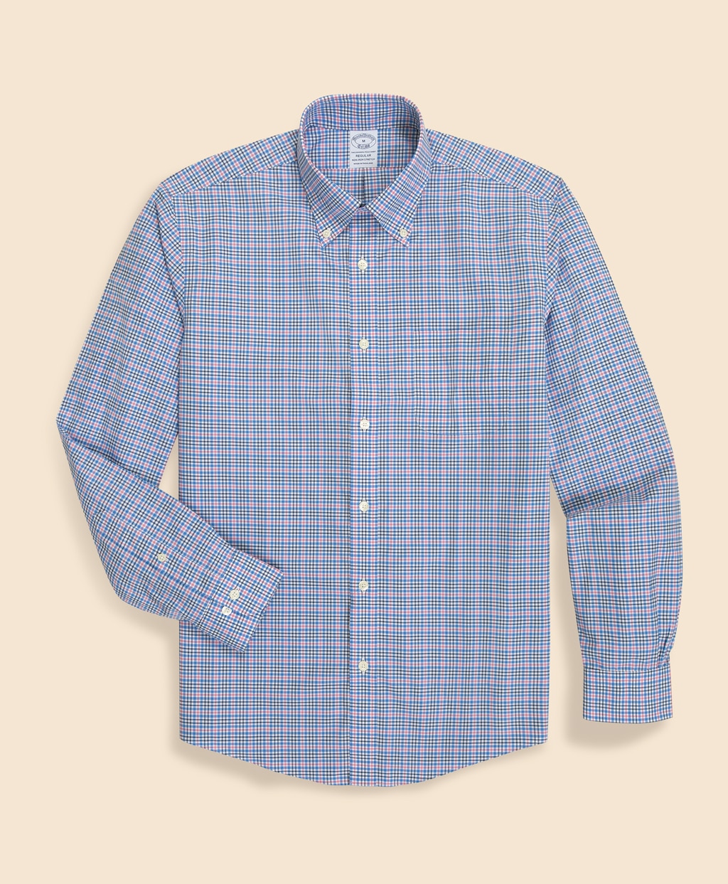 ノンアイロン　ストレッチブロードクロス　シーズナルパターン　スポーツシャツ　Regular Fit1