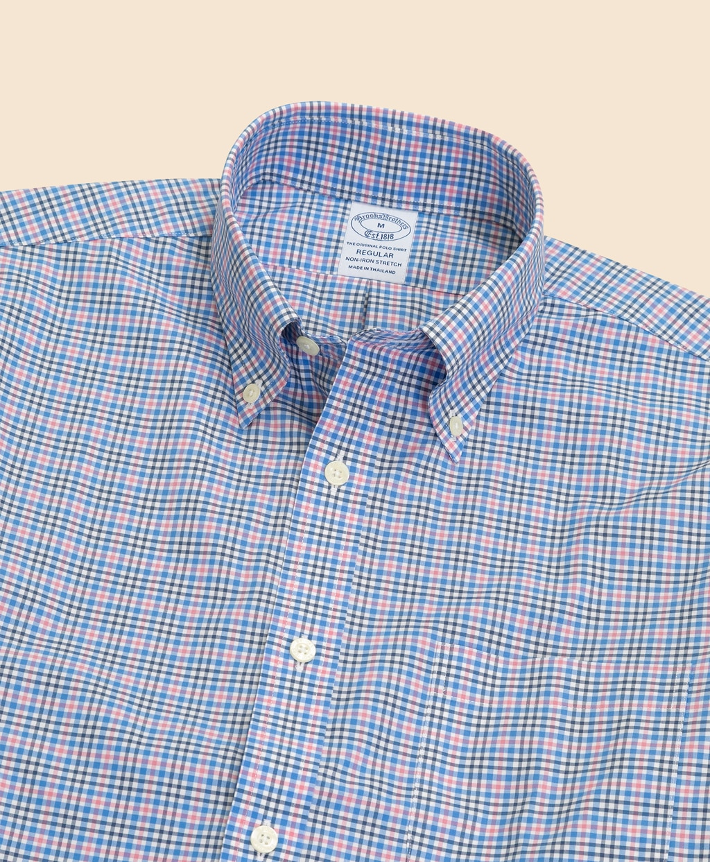 ノンアイロン　ストレッチブロードクロス　シーズナルパターン　スポーツシャツ　Regular Fit2