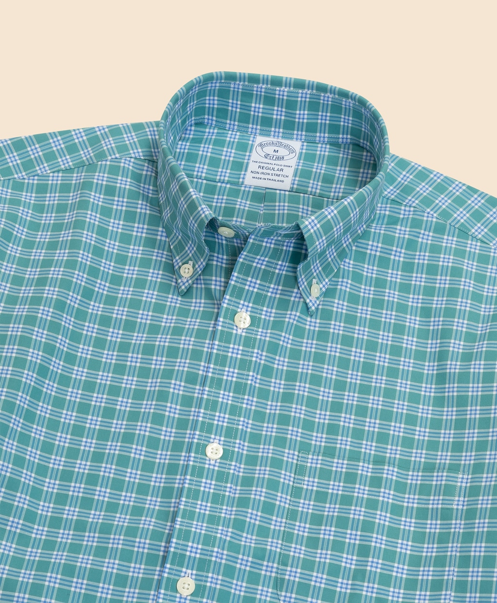 ノンアイロン　ストレッチブロードクロス　シーズナルパターン　スポーツシャツ　Regular Fit2