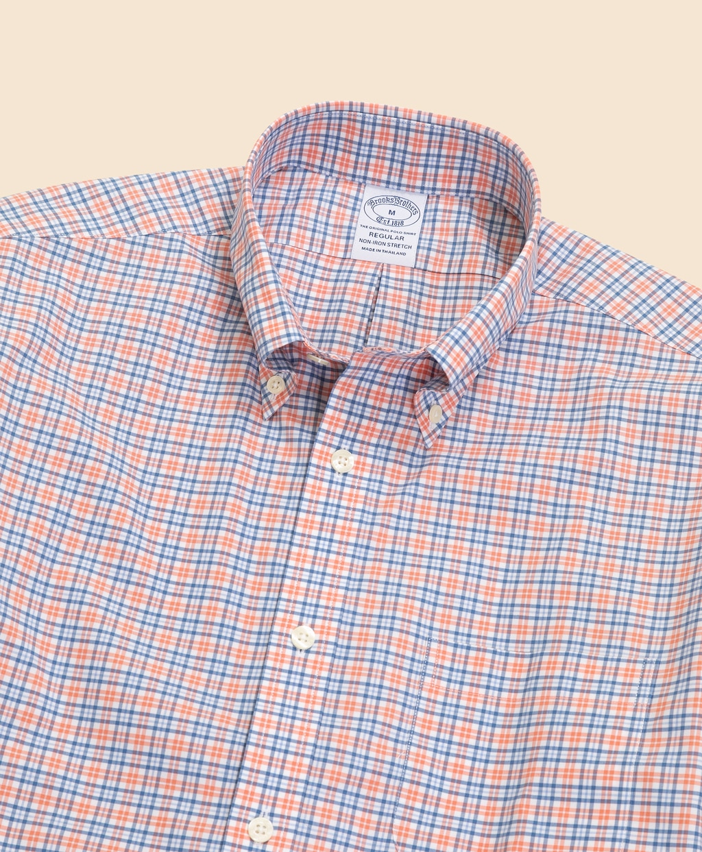 ノンアイロン　ストレッチブロードクロス　シーズナルパターン　スポーツシャツ　Regular Fit2