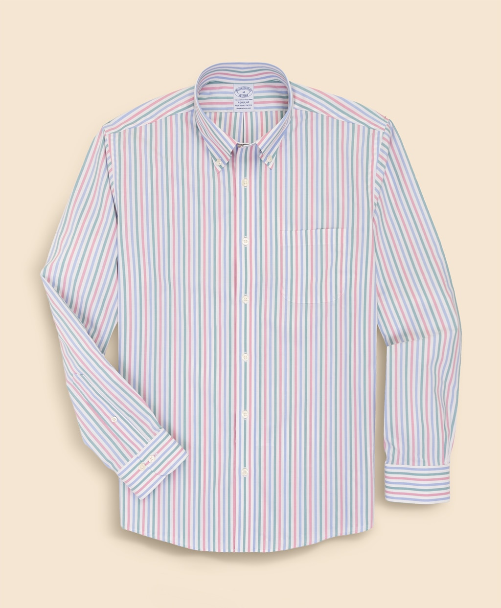 ノンアイロン　ストレッチブロードクロス　シーズナルパターン　スポーツシャツ　Regular Fit1