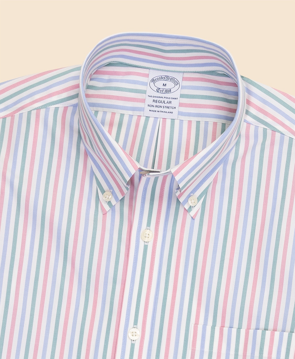 ノンアイロン　ストレッチブロードクロス　シーズナルパターン　スポーツシャツ　Regular Fit2