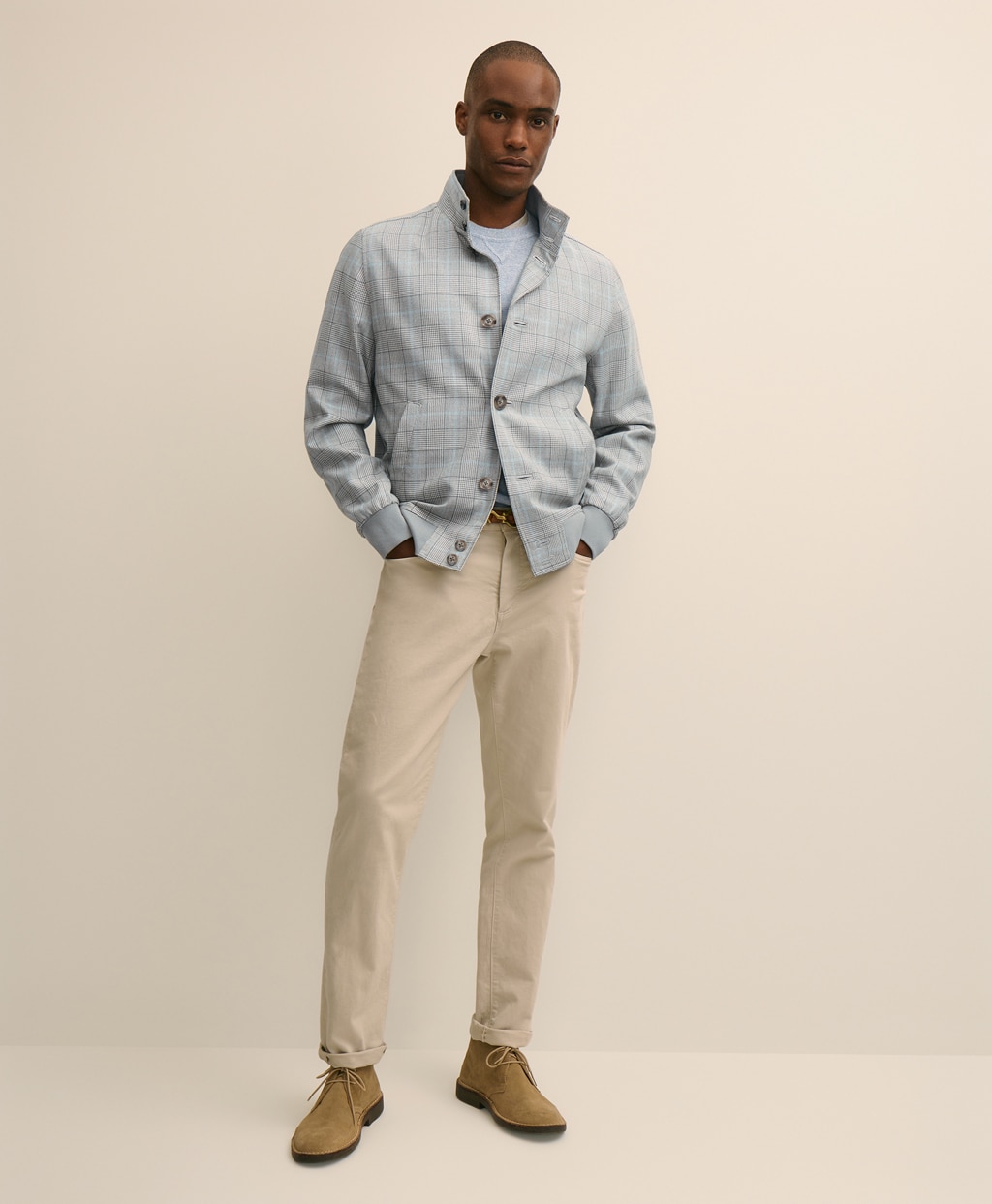 シルク／ウール　グレンプラッド　バルスターブルゾン2