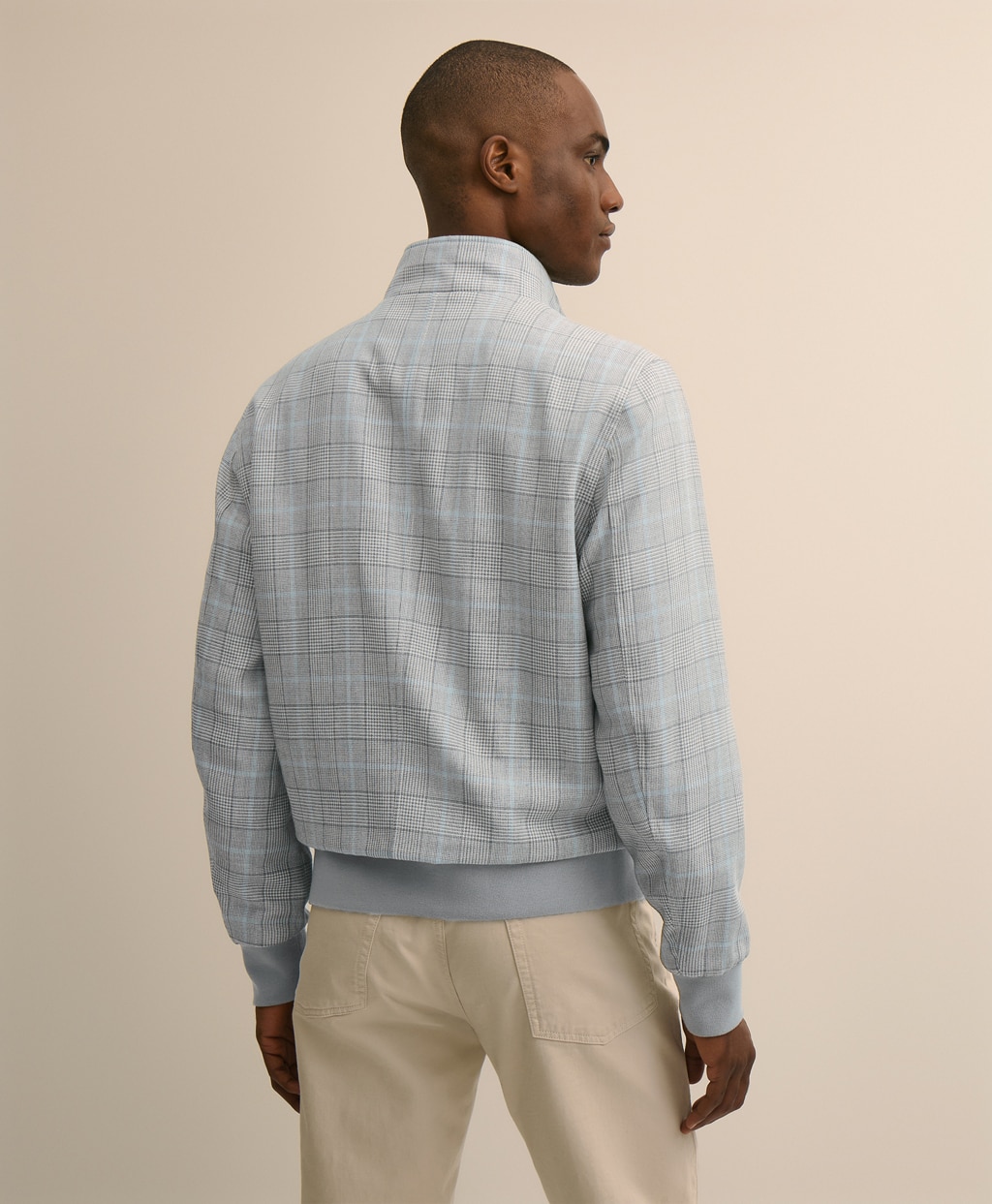 シルク／ウール　グレンプラッド　バルスターブルゾン4