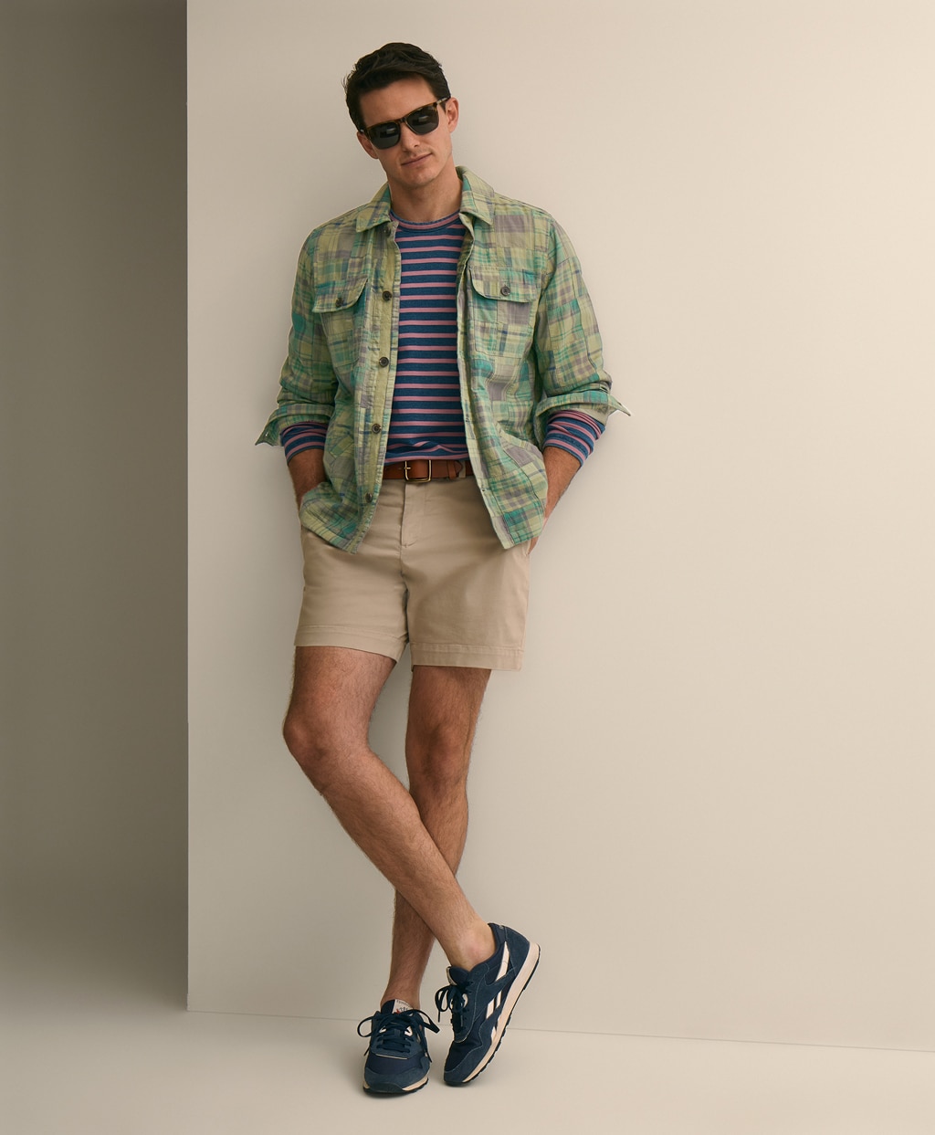 コットン　マドラスパッチワーク　シャツジャケット2