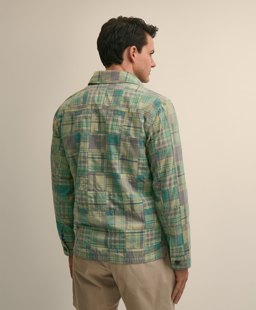 コットン　マドラスパッチワーク　シャツジャケット4