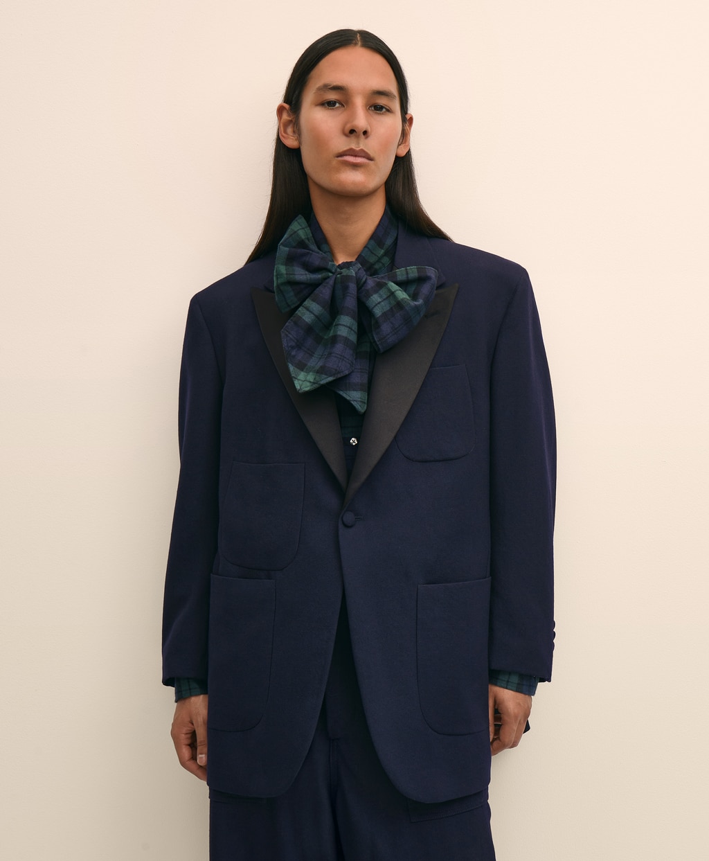 Brooks Brothers × ENGINEERED GARMENTS　ウールサージ　オーバーサイズ　タキシードジャケット