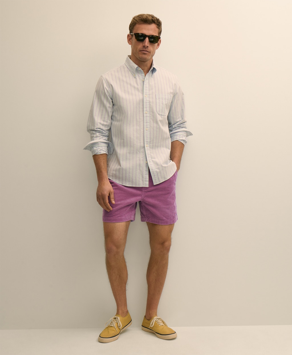 ストレッチコットン　8-Wale　サマーコーデュロイ　GFロゴ　6inショーツ3