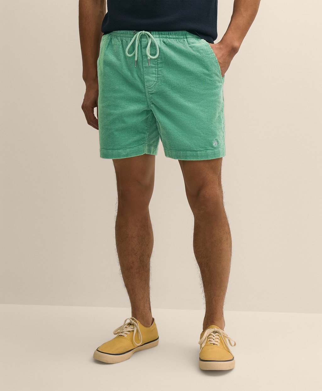 ストレッチコットン　8-Wale　サマーコーデュロイ　GFロゴ　6inショーツ1