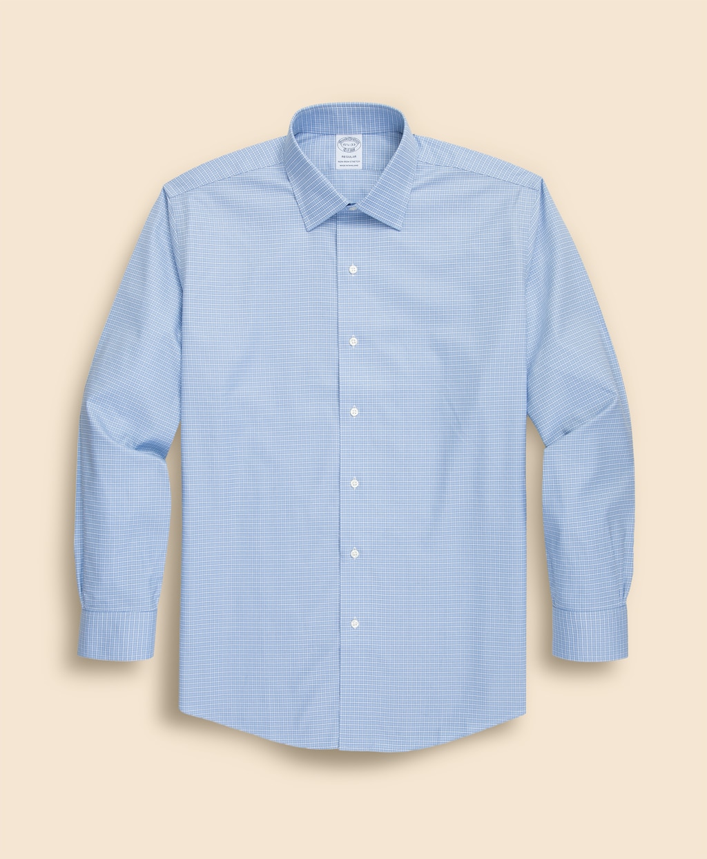 ノンアイロン　スーピマコットン　ストレッチロイヤルオックスフォード　シーズナルパターン　ドレスシャツ　Regular Fit2