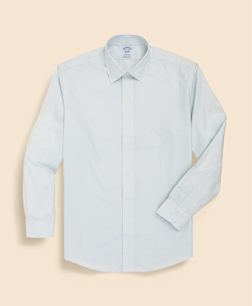 ノンアイロン　スーピマコットン　ストレッチロイヤルオックスフォード　シーズナルパターン　ドレスシャツ　Regular Fit2