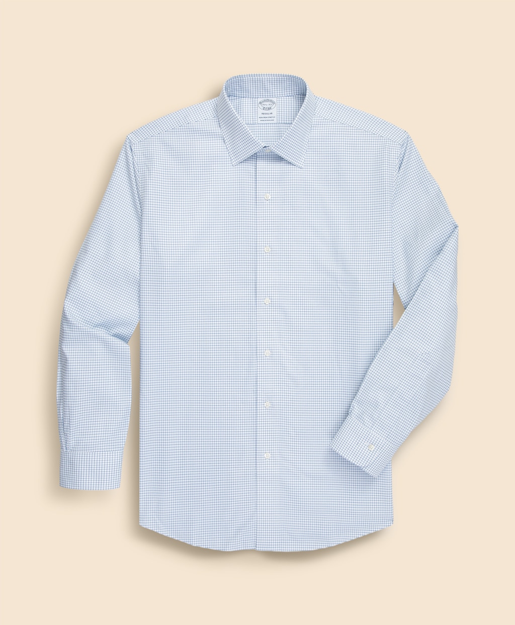 ノンアイロン　スーピマコットン　ストレッチロイヤルオックスフォード　シーズナルパターン　ドレスシャツ　Regular Fit2