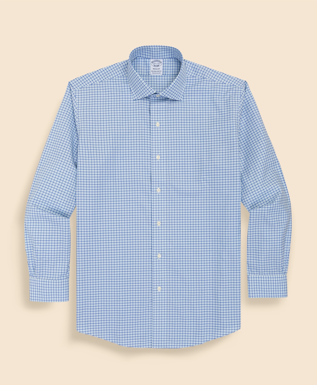 ノンアイロン　スーピマコットン　ストレッチロイヤルオックスフォード　タッターソール　ドレスシャツ　Regular Fit4