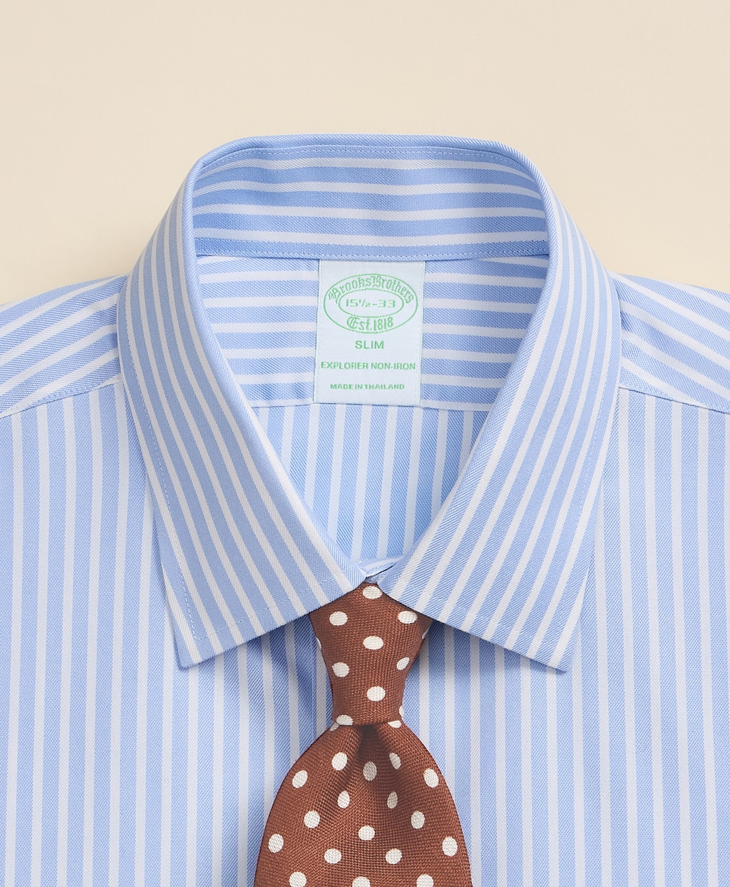 Brooks Brothers Explorer　ノンアイロン　スーピマコットンブレンド　シーズナルパターン　ドレスシャツ　Slim Fit2