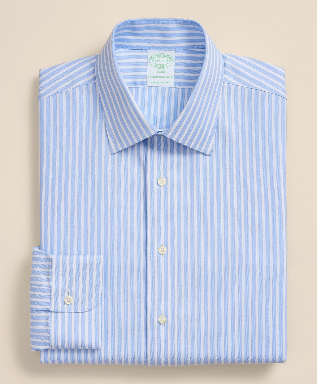 Brooks Brothers Explorer　ノンアイロン　スーピマコットンブレンド　シーズナルパターン　ドレスシャツ　Slim Fit3