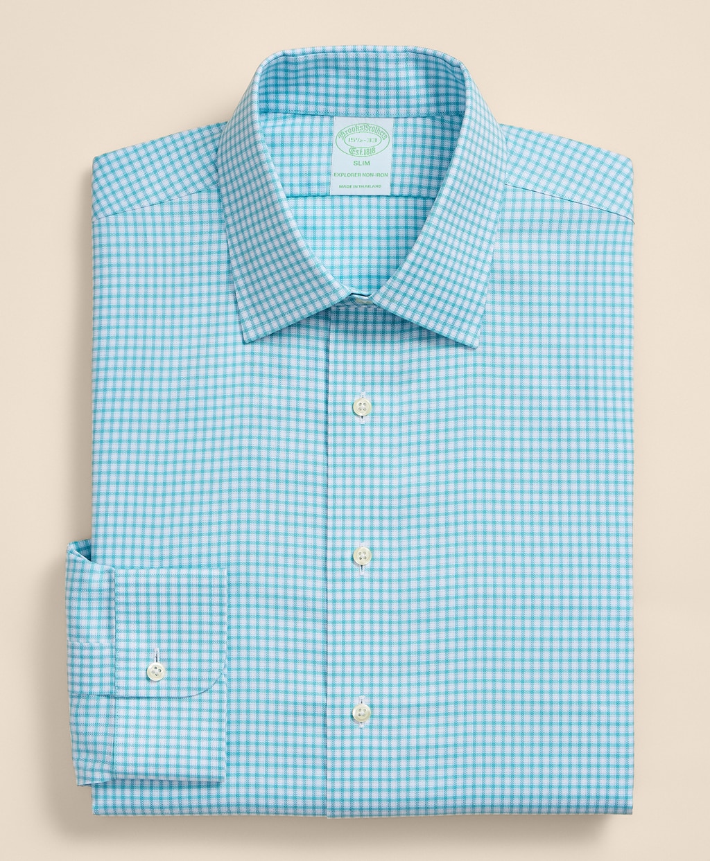 Brooks Brothers Explorer　ノンアイロン　スーピマコットンブレンド　シーズナルパターン　ドレスシャツ　Slim Fit3
