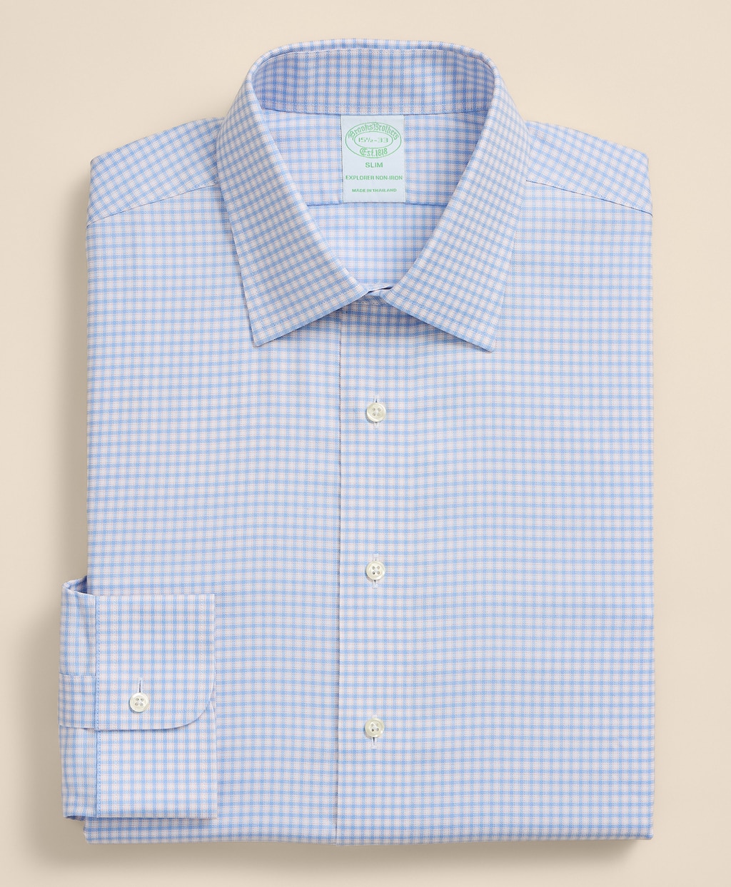 Brooks Brothers Explorer　ノンアイロン　スーピマコットンブレンド　シーズナルパターン　ドレスシャツ　Slim Fit3