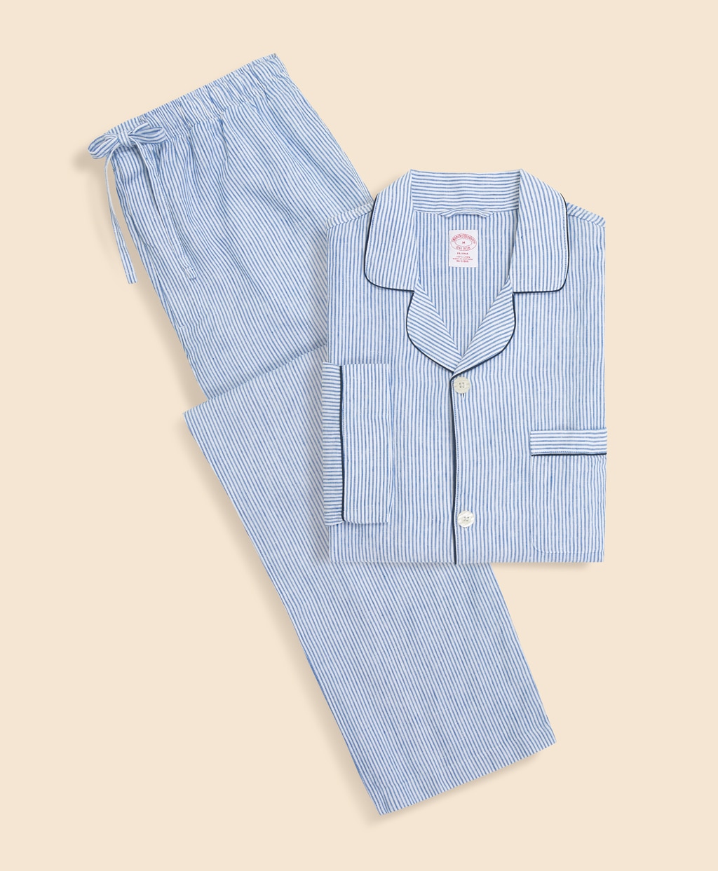 リネン　ストライプ　パジャマ1