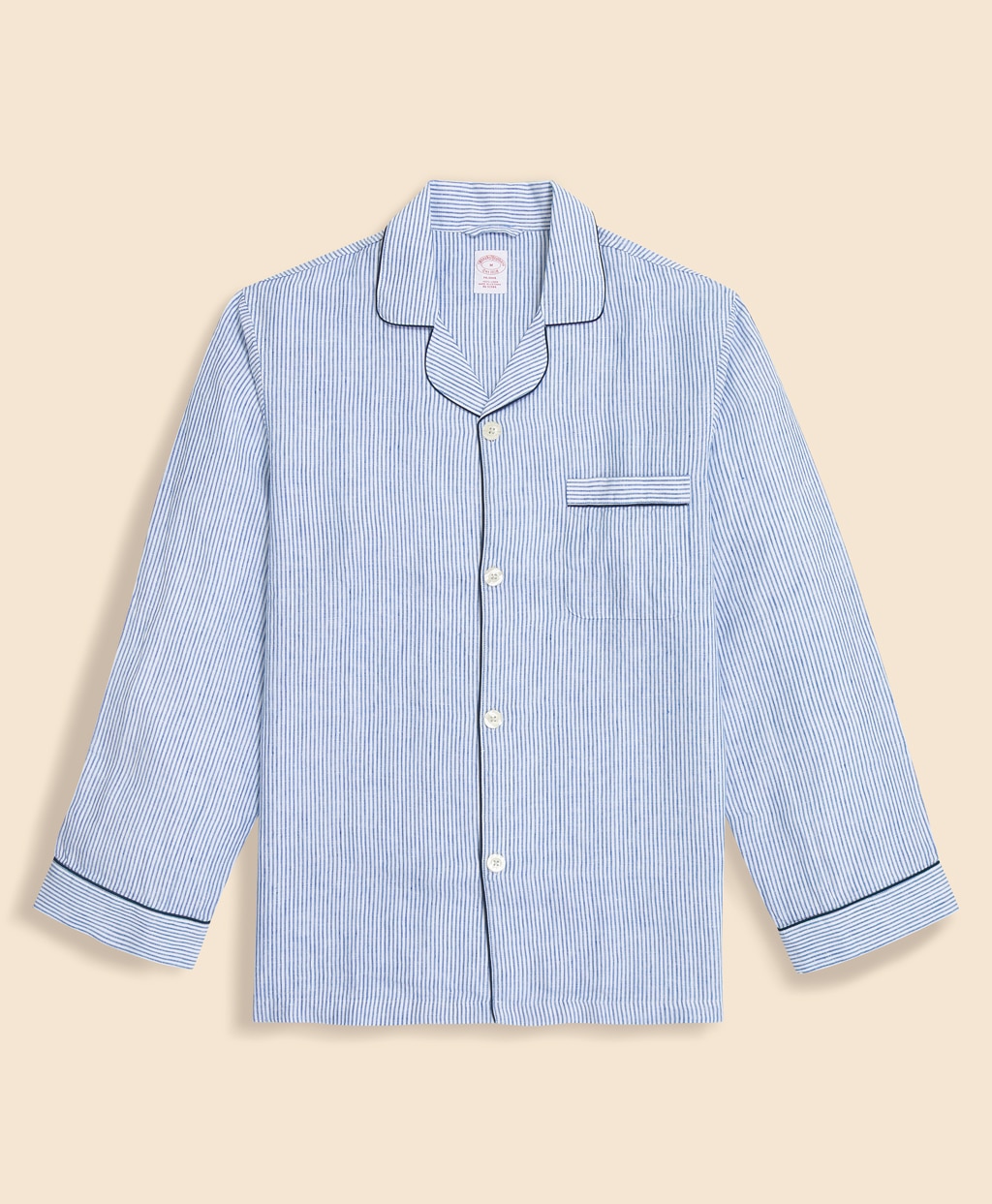 リネン　ストライプ　パジャマ2