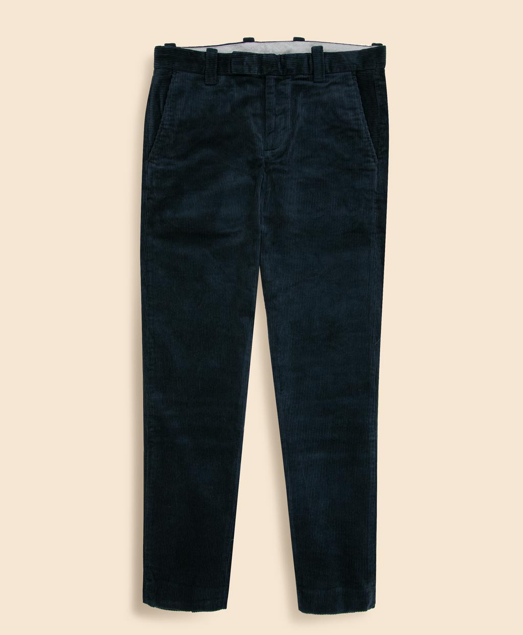 ストレッチコットン　8-Waleコーデュロイ　プレーンフロントパンツ　Regular