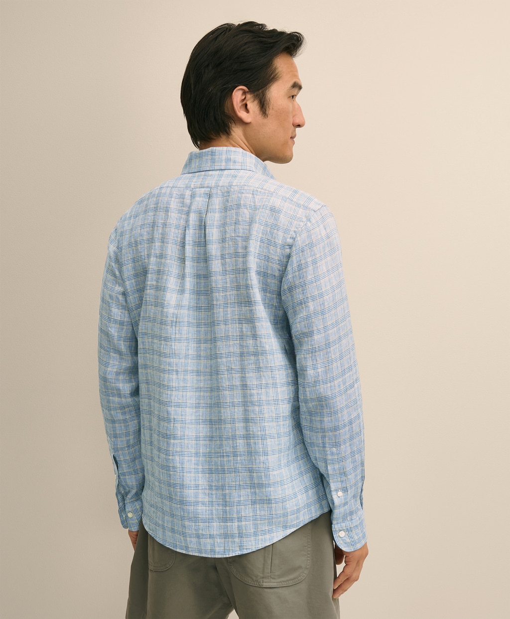 アイリッシュリネン　シーズナルパターン　スポーツシャツ　Regular Fit3