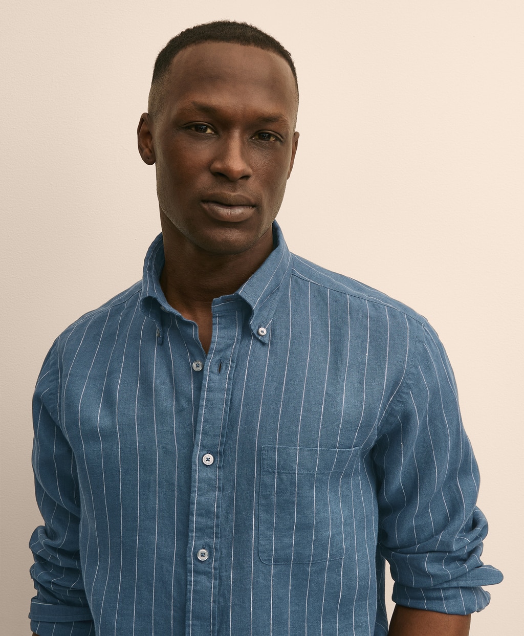 アイリッシュリネン　シーズナルパターン　スポーツシャツ　Regular Fit2