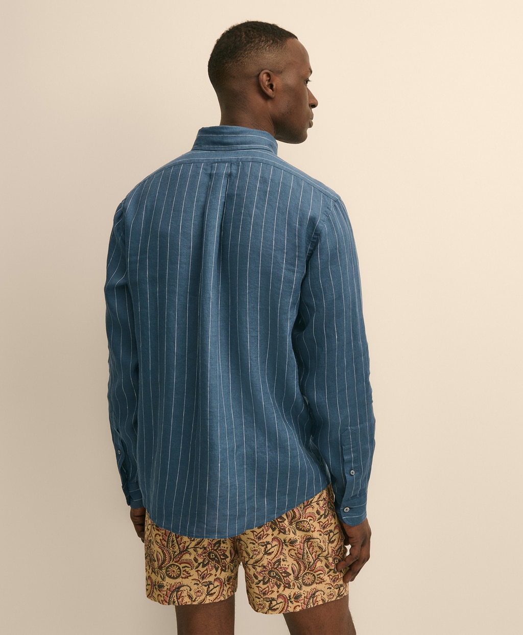 アイリッシュリネン　シーズナルパターン　スポーツシャツ　Regular Fit3