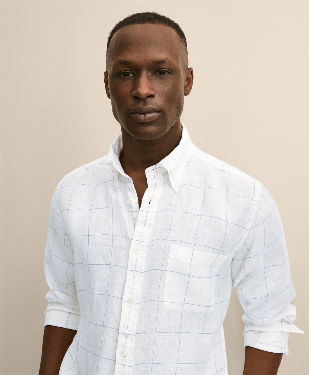 アイリッシュリネン　シーズナルパターン　スポーツシャツ　Regular Fit2