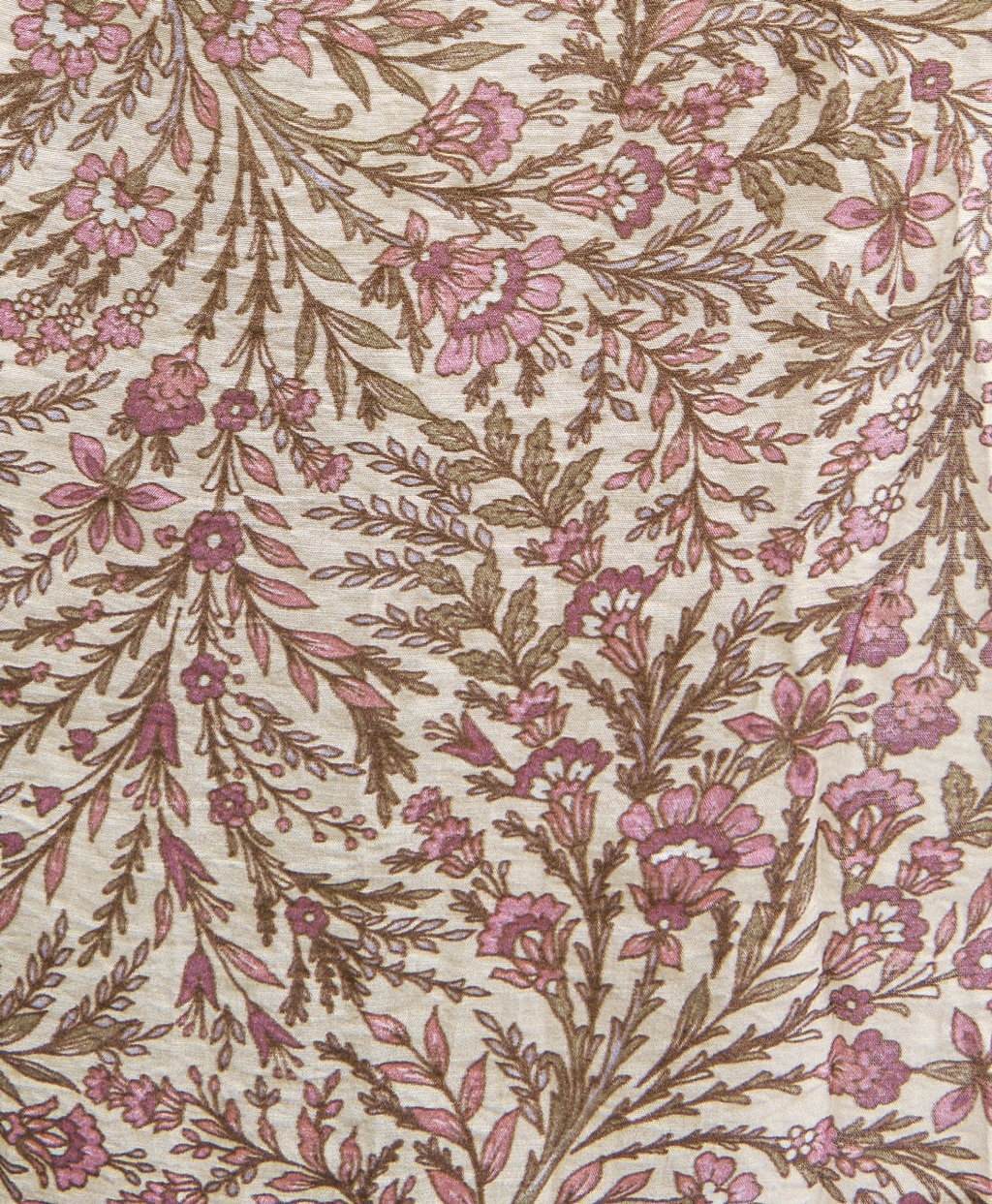 シルク　ボタニカルプリント　ワイドレッグ　プリーテッドパンツ5