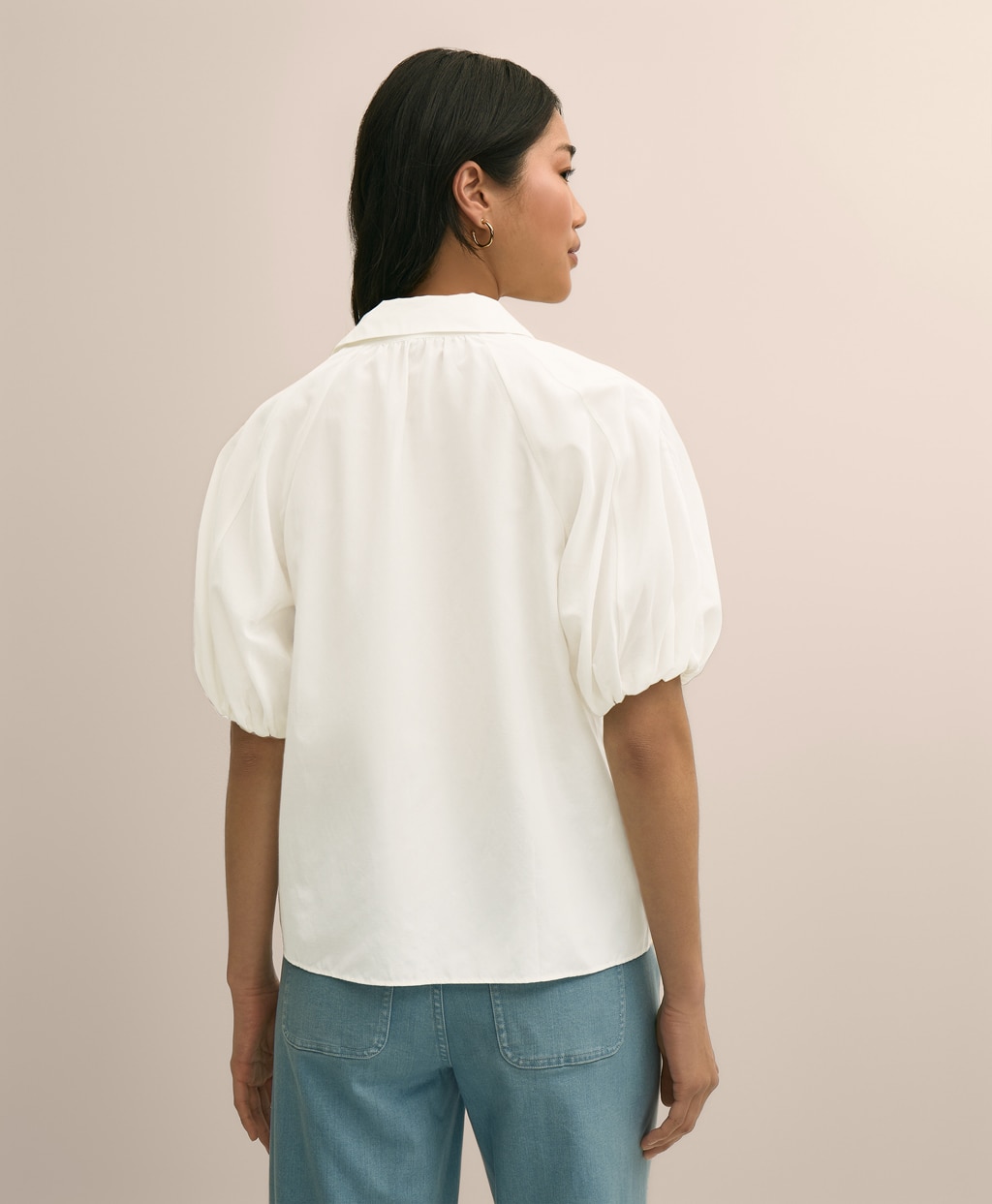 シルク／コットン　バブルスリーブ　ブラウス4