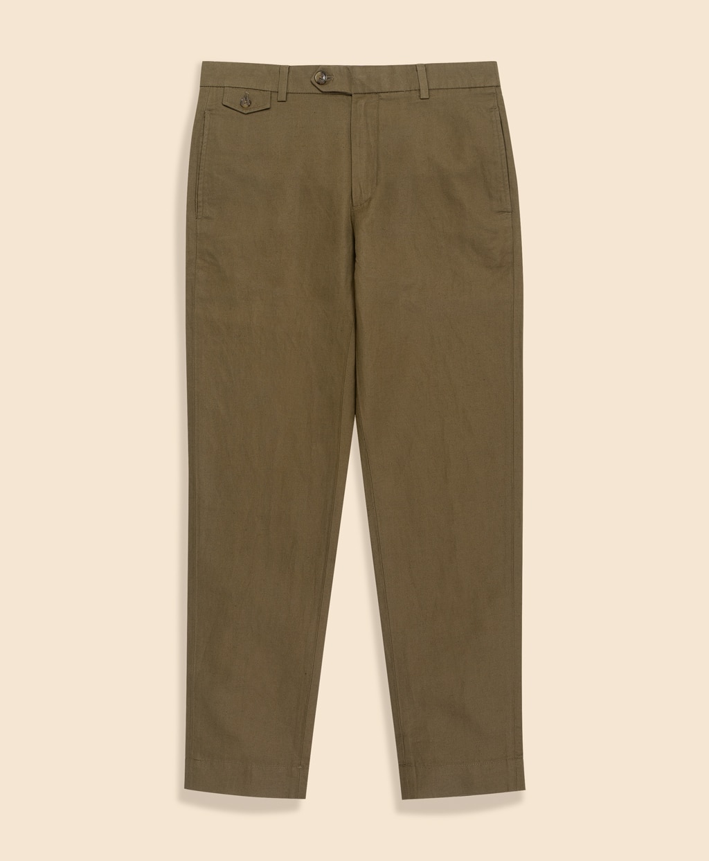 リネン／コットン　プレーンフロントパンツ　Regular5