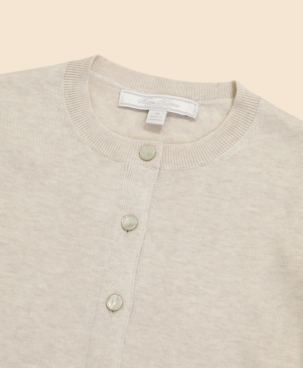 スーピマコットン　クルーネック　カーディガン2