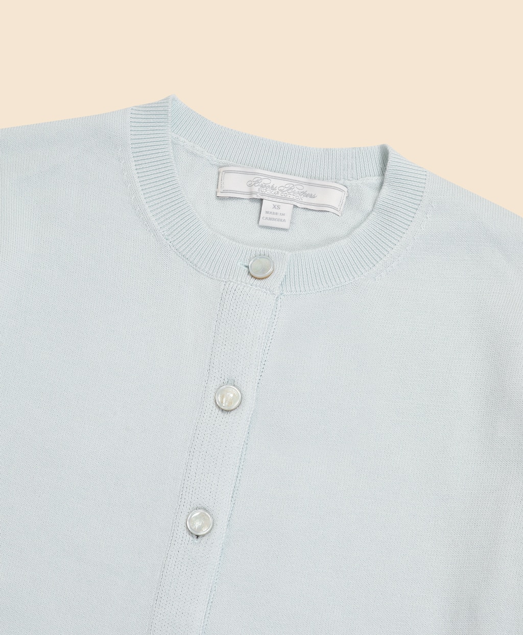 スーピマコットン　クルーネック　カーディガン2