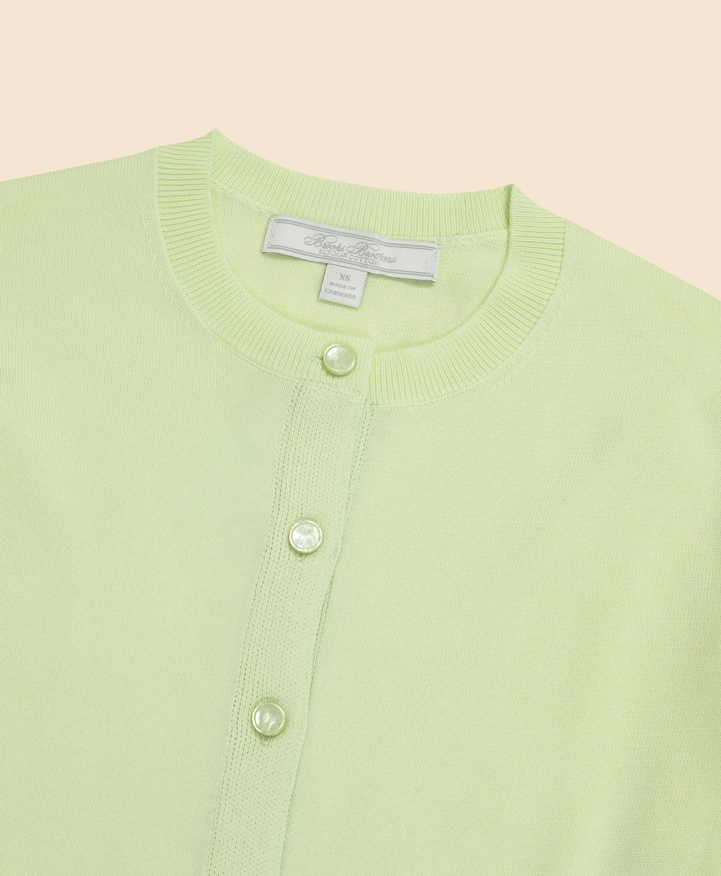 スーピマコットン　クルーネック　カーディガン2