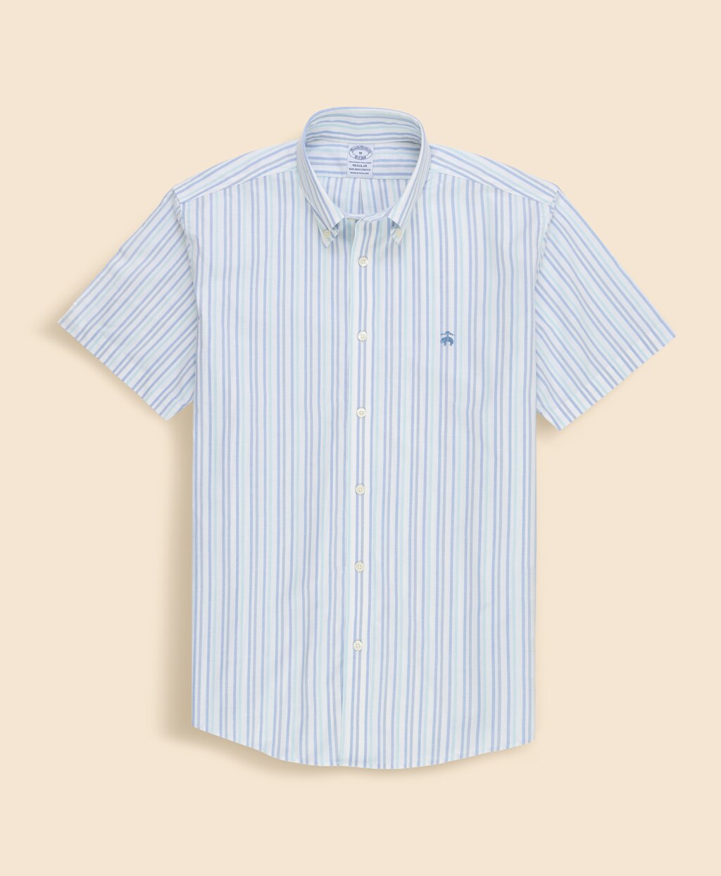 ノンアイロン　ストレッチオックスフォード　GFロゴ　シーズナルパターン　ショートスリーブスポーツシャツ　Regular Fit1