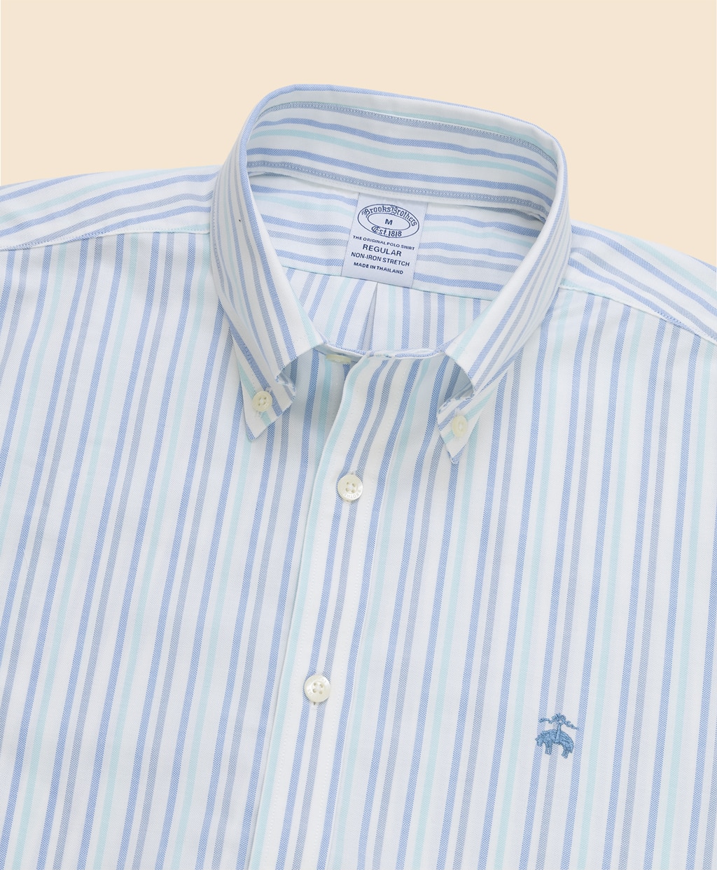 ノンアイロン　ストレッチオックスフォード　GFロゴ　シーズナルパターン　ショートスリーブスポーツシャツ　Regular Fit2