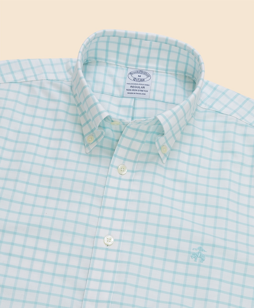 ノンアイロン　ストレッチオックスフォード　GFロゴ　シーズナルパターン　ショートスリーブスポーツシャツ　Regular Fit2