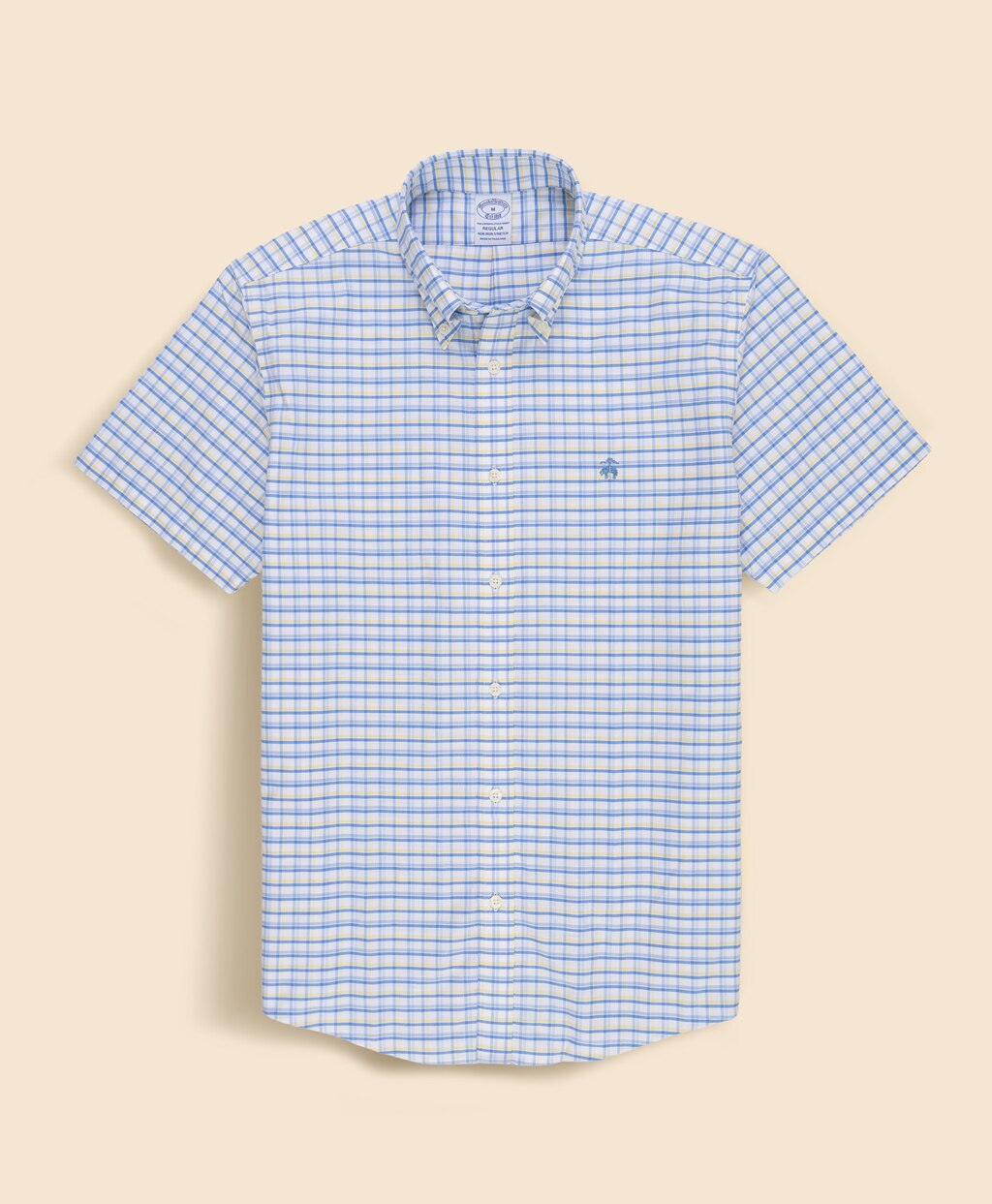 ノンアイロン　ストレッチオックスフォード　GFロゴ　シーズナルパターン　ショートスリーブスポーツシャツ　Regular Fit1