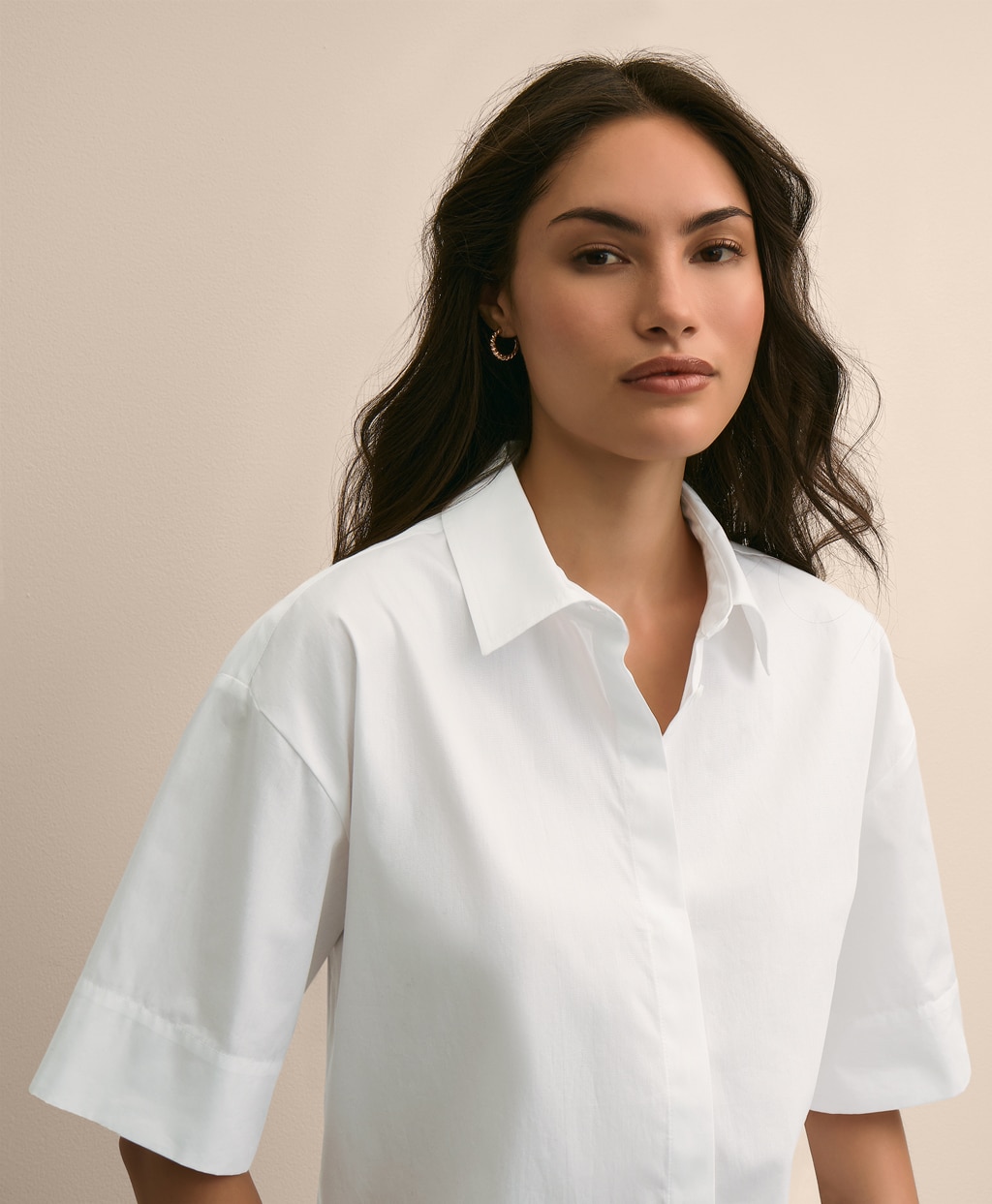 コットン　ドロップショルダー　ショートスリーブシャツ　Classic Fit2