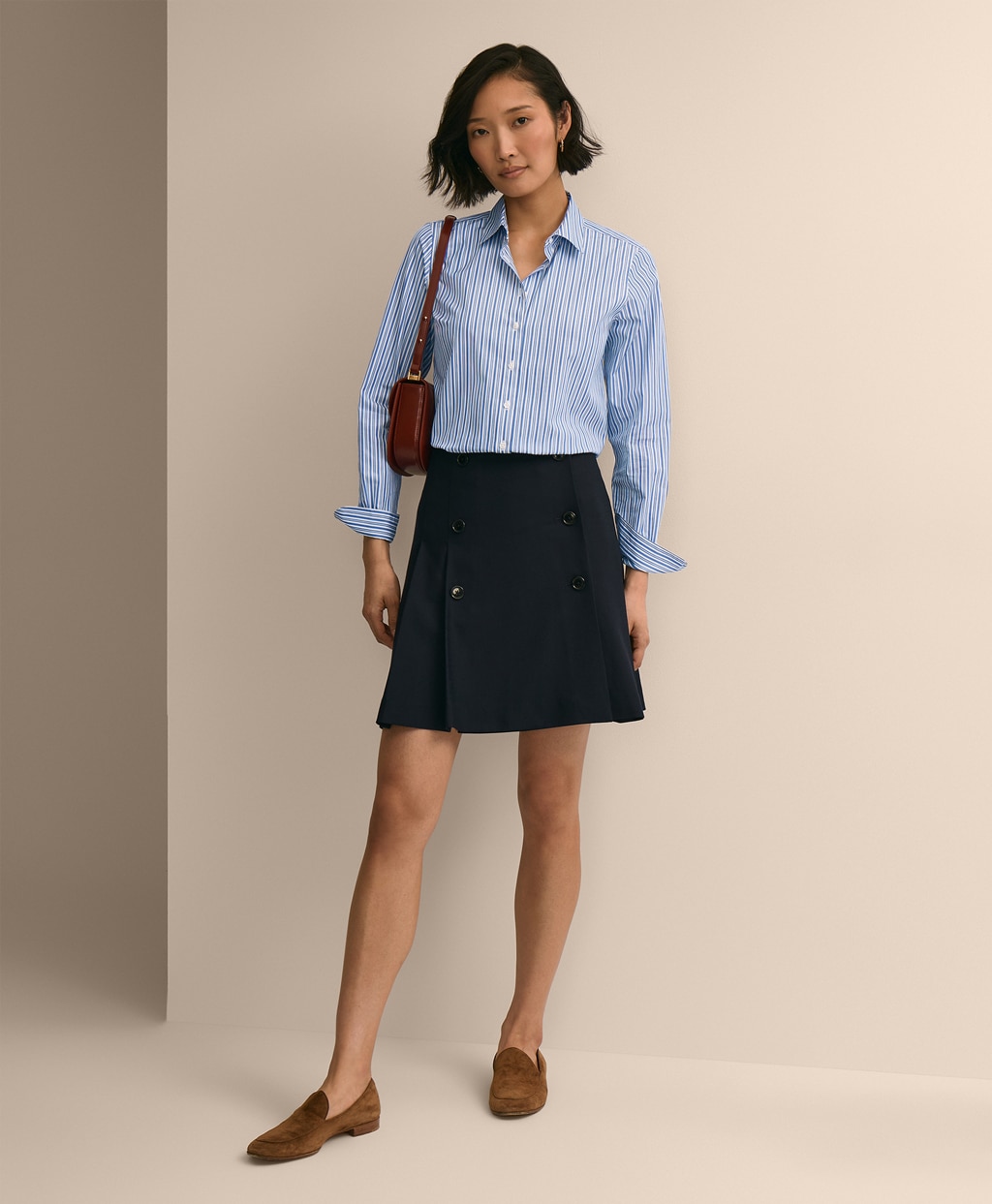 ラグジュアリー　コットン　オルタネイトストライプ　ドレスシャツ　Classic Fit2