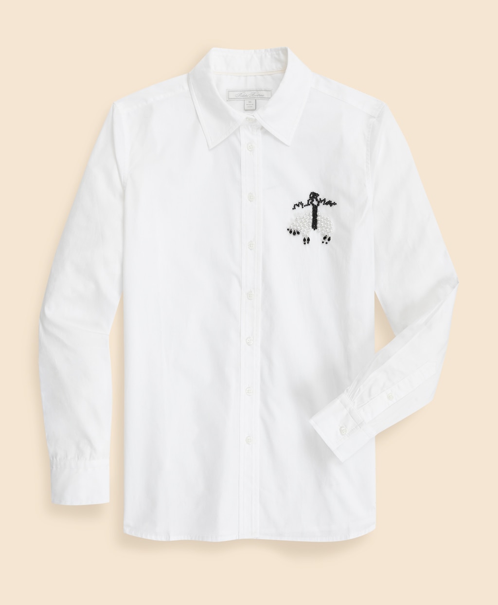 コットンポプリン　GFビジューエンブロイダリー　シャツ　Classic Fit5