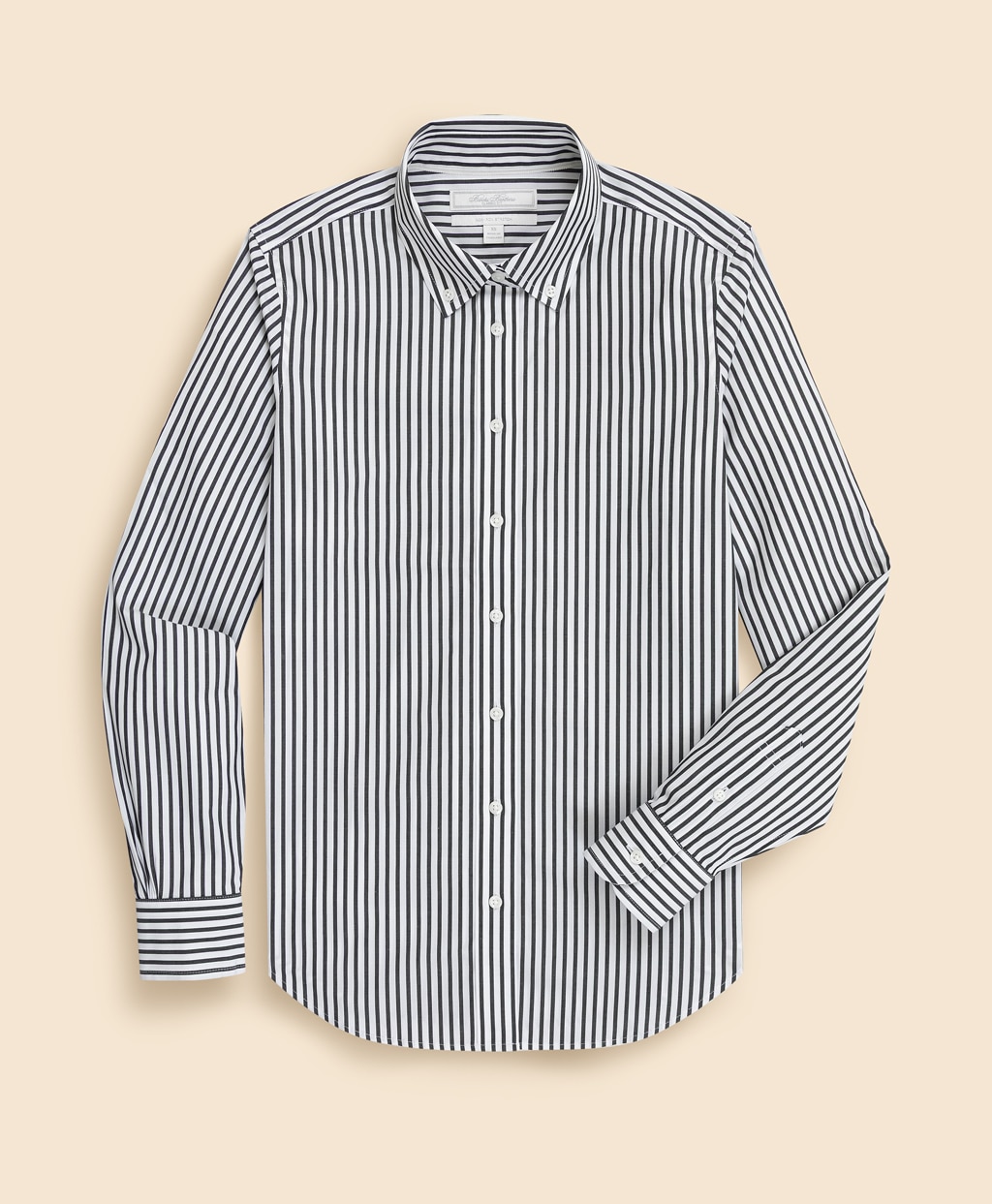 ノンアイロン　スーピマコットンストレッチ　ベンガルストライプ　ボタンダウンシャツ　Classic Fit1