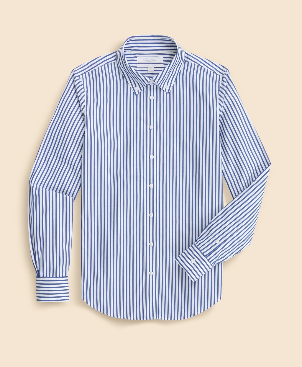 ノンアイロン　スーピマコットンストレッチ　ベンガルストライプ　ボタンダウンシャツ　Classic Fit1