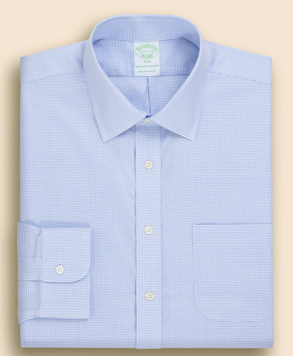 Brooks Brothers Explorer　ノンアイロン　マイクロチェック　ドレスシャツ　Slim Fit2
