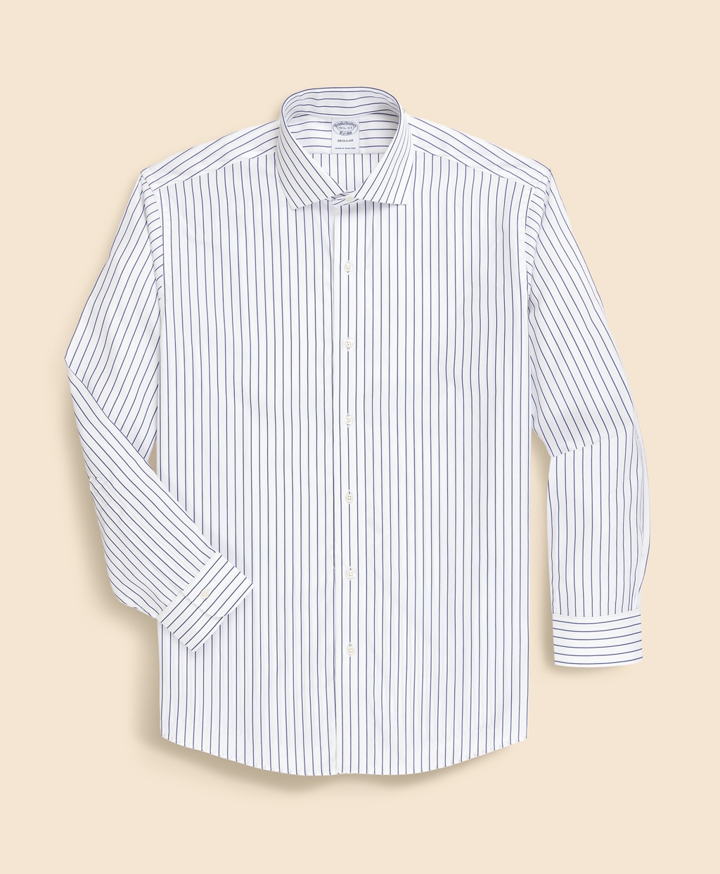 スーピマコットン　ピンストライプ　フレンチプラケット　ドレスシャツ　Regular Fit2